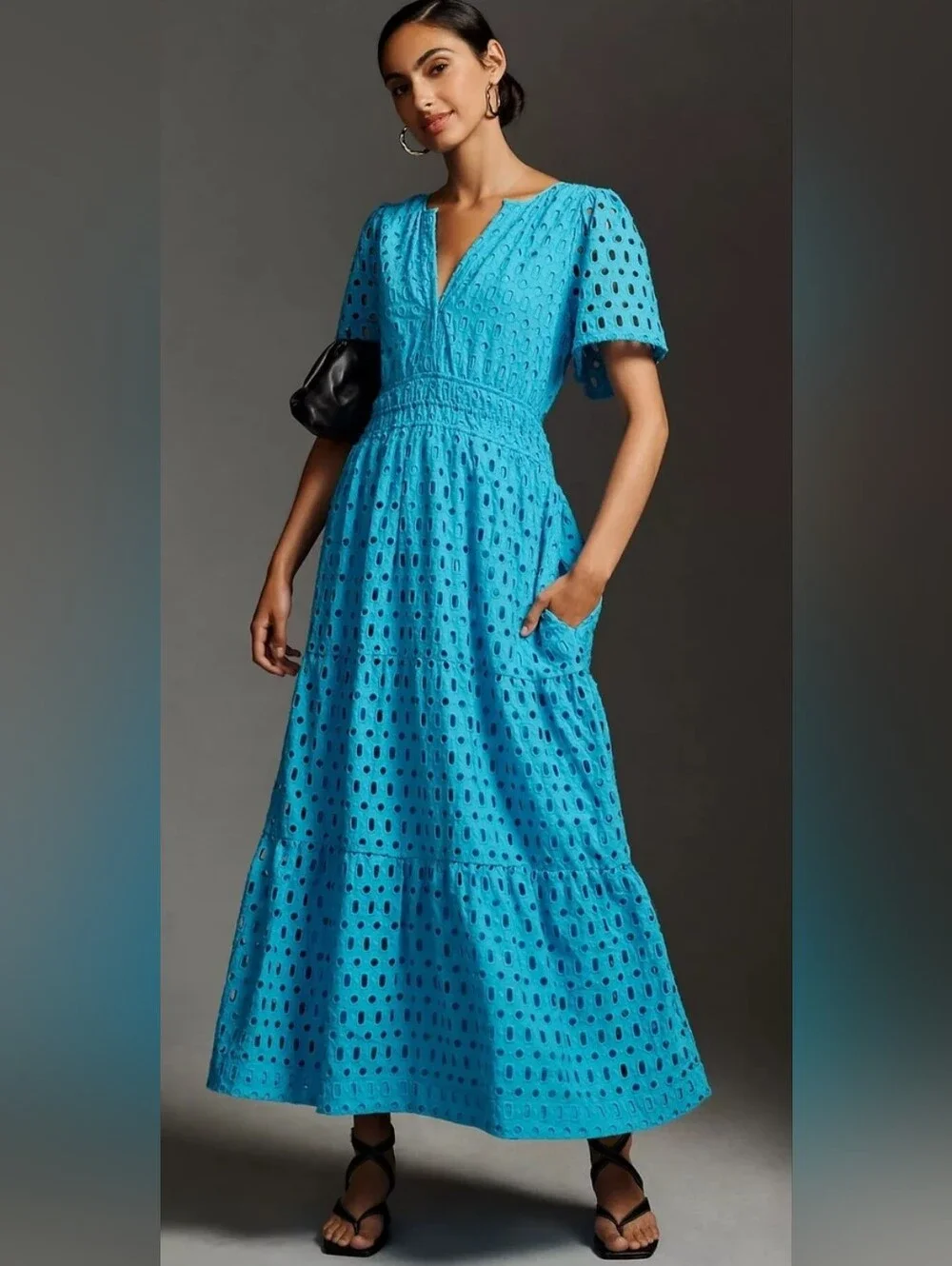 Anthropologie Somerset Eyelet Maxi Dress - Picture 11 of 11